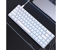 Gaming Keyboard,Mechanical Toetsenbord 60 Percent,Ultra-Compact 68 Keys Keyboard with Stand-Alone Arrow Keys,Red Linear Switch for Windows Laptop PC Gamer Typist