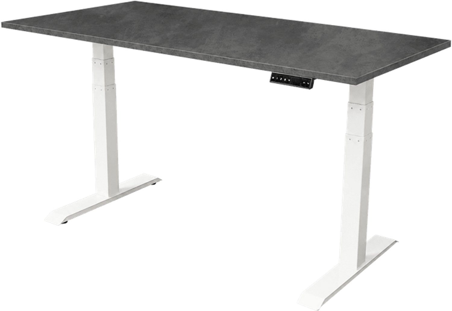 Sedero Elektrisch verstelbaar bureau - 160x80 cm - Dual motor - Wit / Donker Marmer