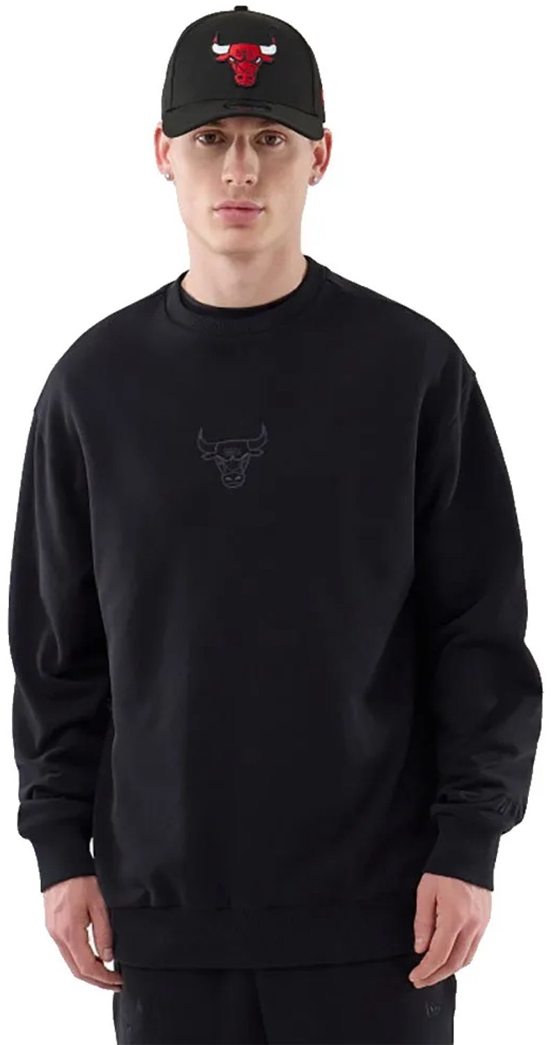 New Era Nba Le Oversize Tonal Crew Ft Chicago Bulls Sweatshirt XL Man Zwart