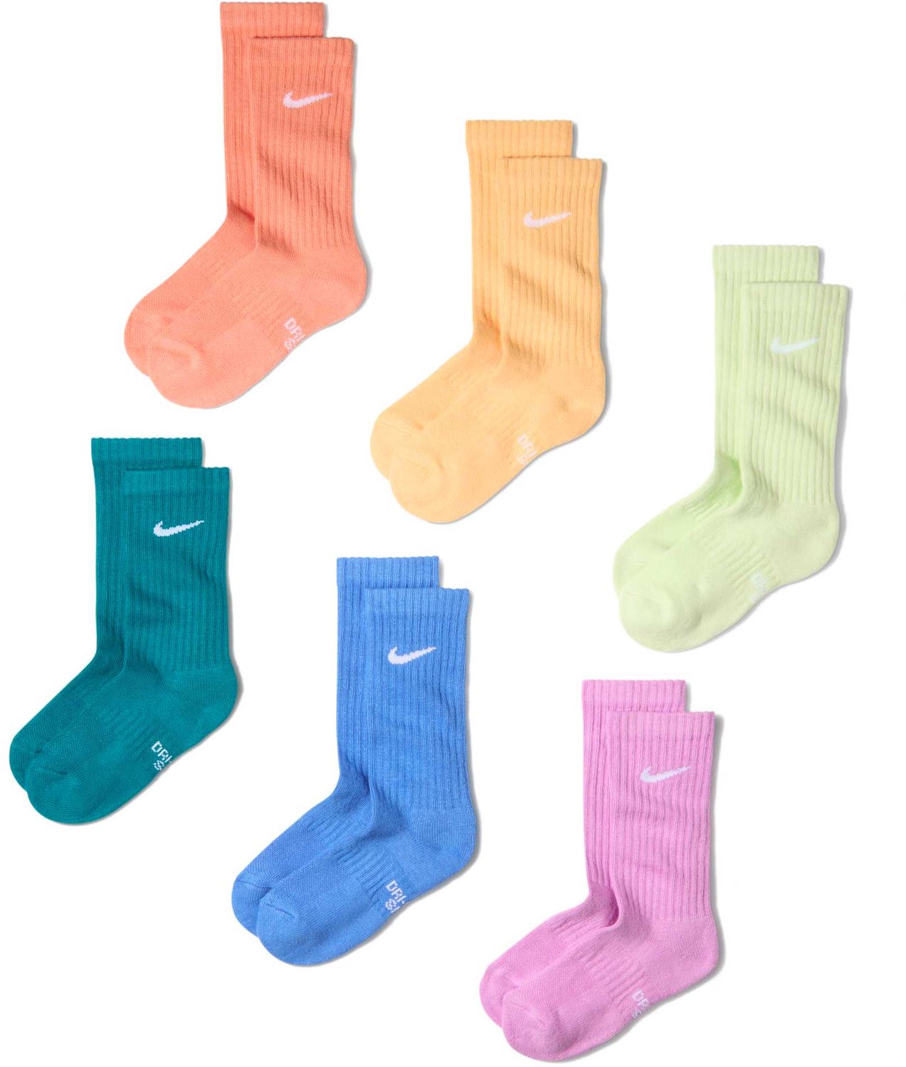 Nike Everyday Crew Sokken 6-Pack Kids Multicolor