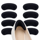 KIMO DIRECT Hielbeschermers 8 Stuks - Hielkussentjes voor schoenen - Hakbeschermers - Schoenverkleiner - Anti-slip Hielzool - Zwart