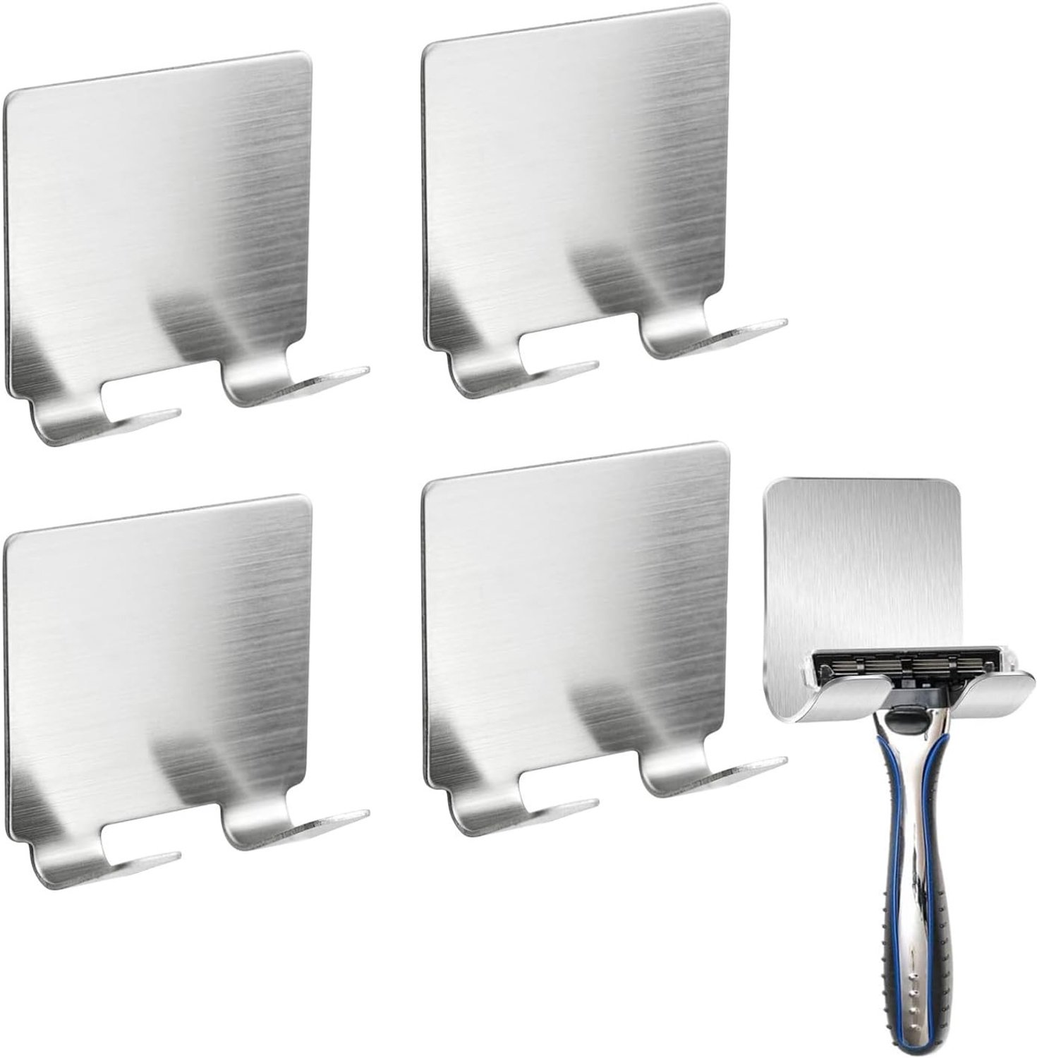 Set van 4 Douche Scheermes Houder - Ideaal voor Badkamer, Ruimtebesparend en Waterdicht