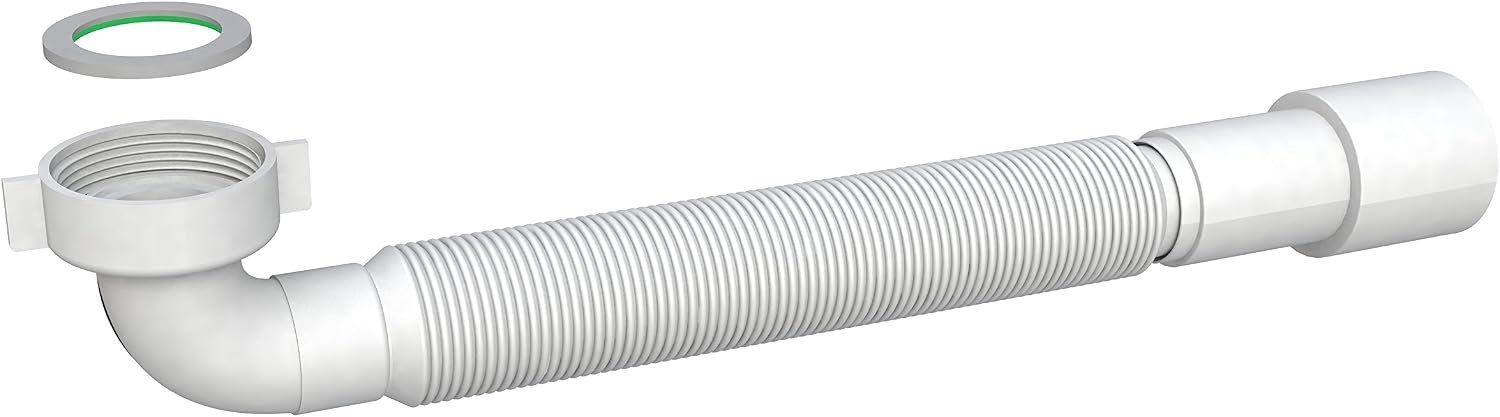 Bonomini 9370FM64B0 Flexible and Extendable Hose with Allen Drain Trim, White - ShopVlot