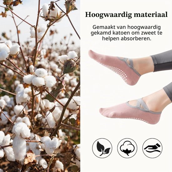 Antislip pilatessokken voor dames en heren - Perfect voor yoga, fitness en thuisgebruik — afbeelding 5