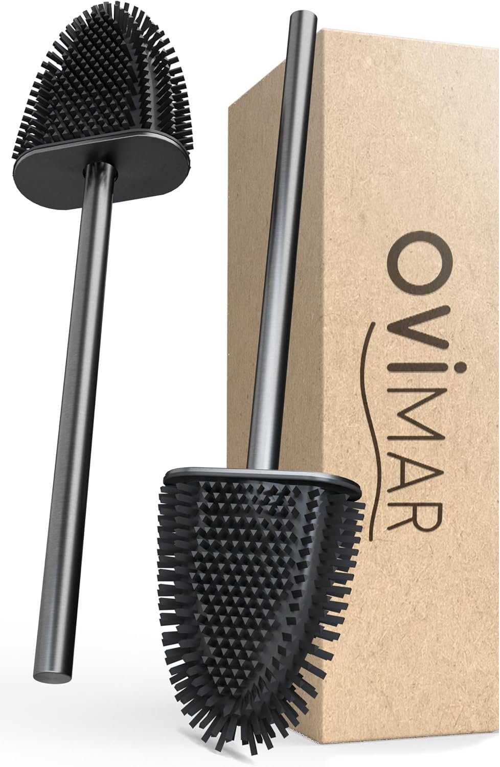 ovimar Brosse de recambio Abeloya - Conjunto de 2 partes y 2 partes del brosse - - Poignée and acero inoxidable - ShopVlot