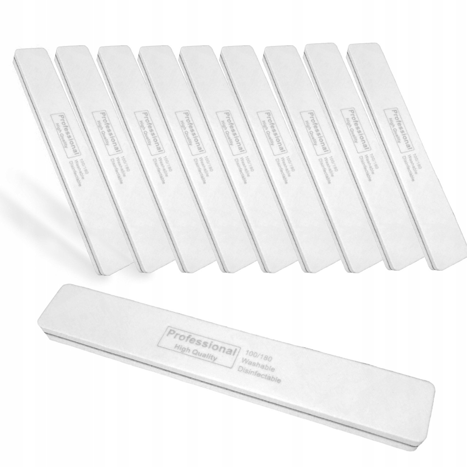 10x Nagelvijl Buffer Blok 100/180 - Breed & Professioneel