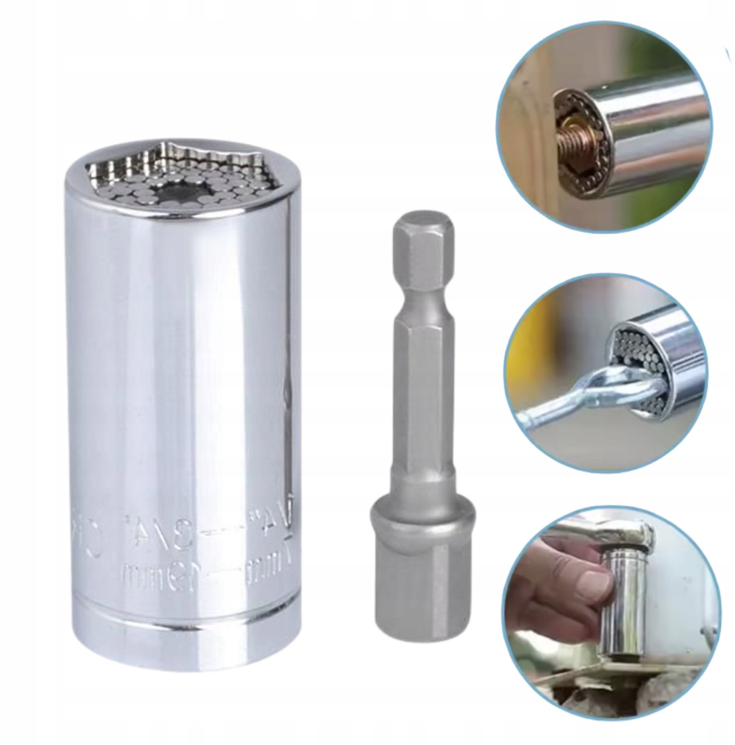 Universele Dop 7-19mm - 1/4-3/4 Inch - Staal - Voor Schroeven & Moeren