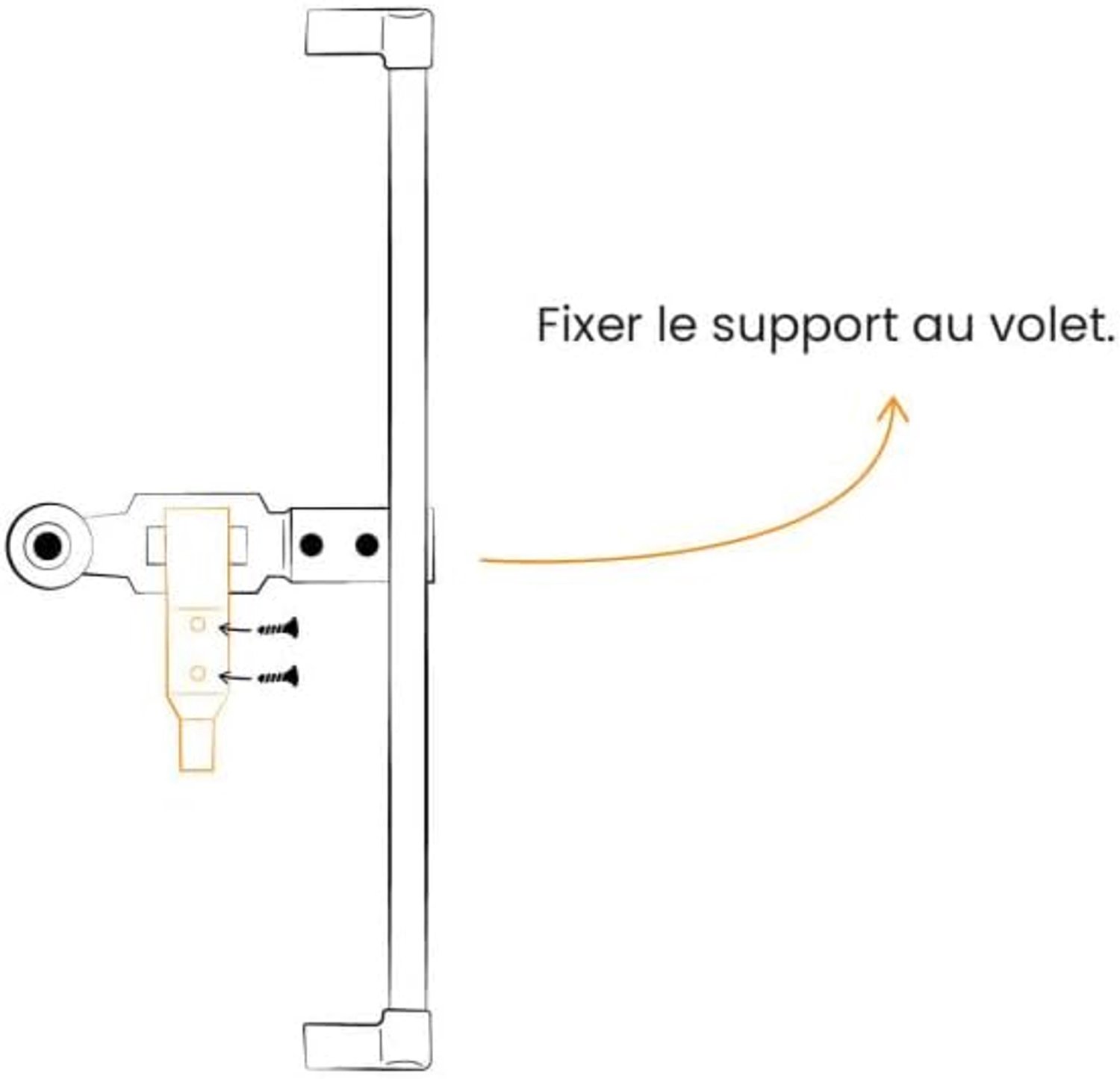 Folding hatch handgreep houder - witte composiet - Spaanse schroefdop - eenvoudig te installeren - ShopVlot