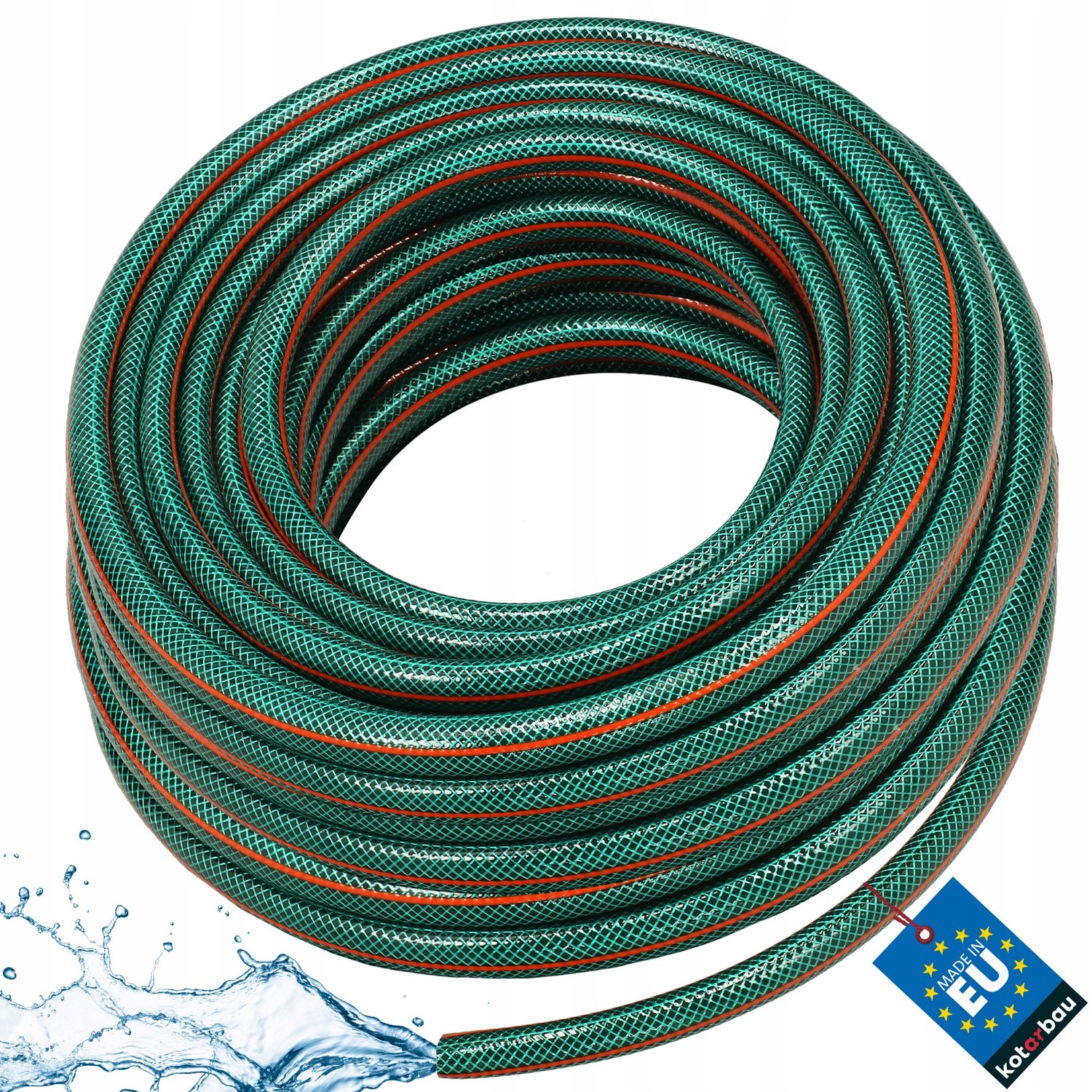 Sterke 4-laags 1" Tuinslang 50m Groen PVC - Merkloos