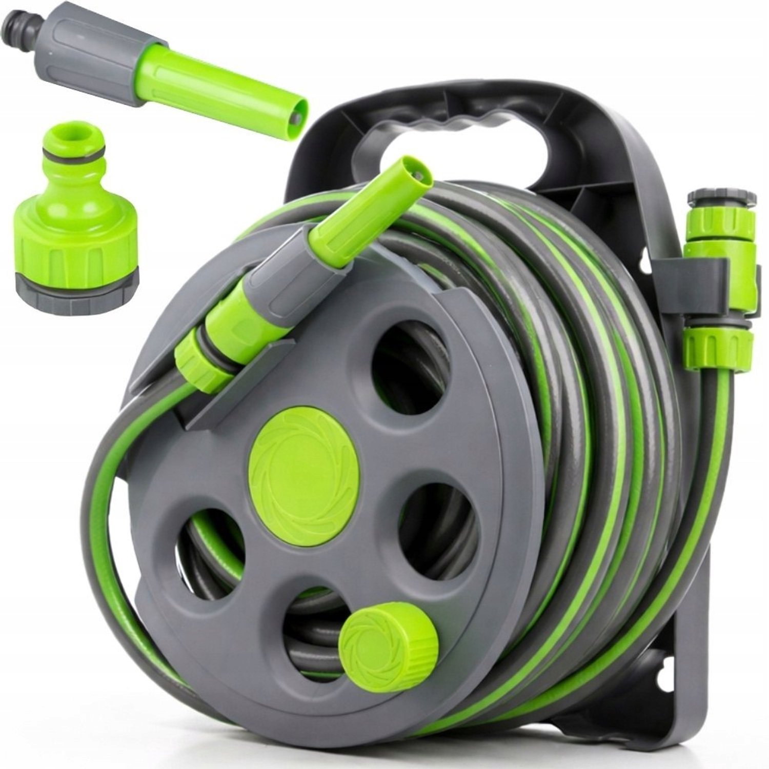 Tuinslang met muurhaspel 15m 1/2" 4-laags, UV-bestendig