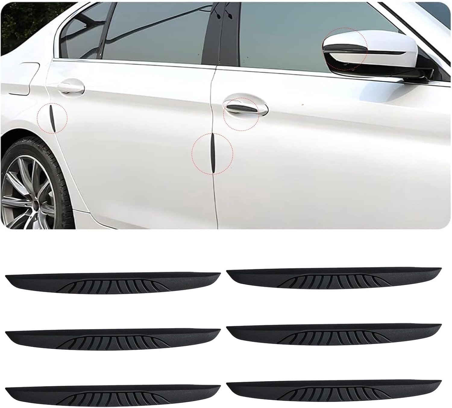 Solidchoice - Set van 6 Auto Deurbumpers voor Bescherming