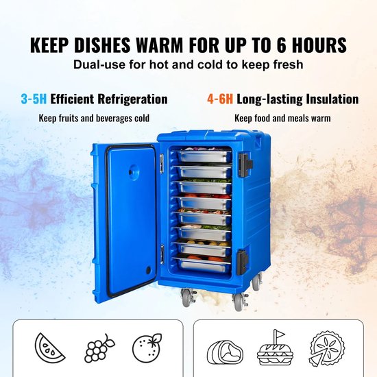 Novari - Voedseltransportbox - Thermobox horeca - Horeca - Koelbox - Grote inhoud 120L - 6 uur warmtebehoud - 5 uur koudebehoud van Novari — afbeelding 2