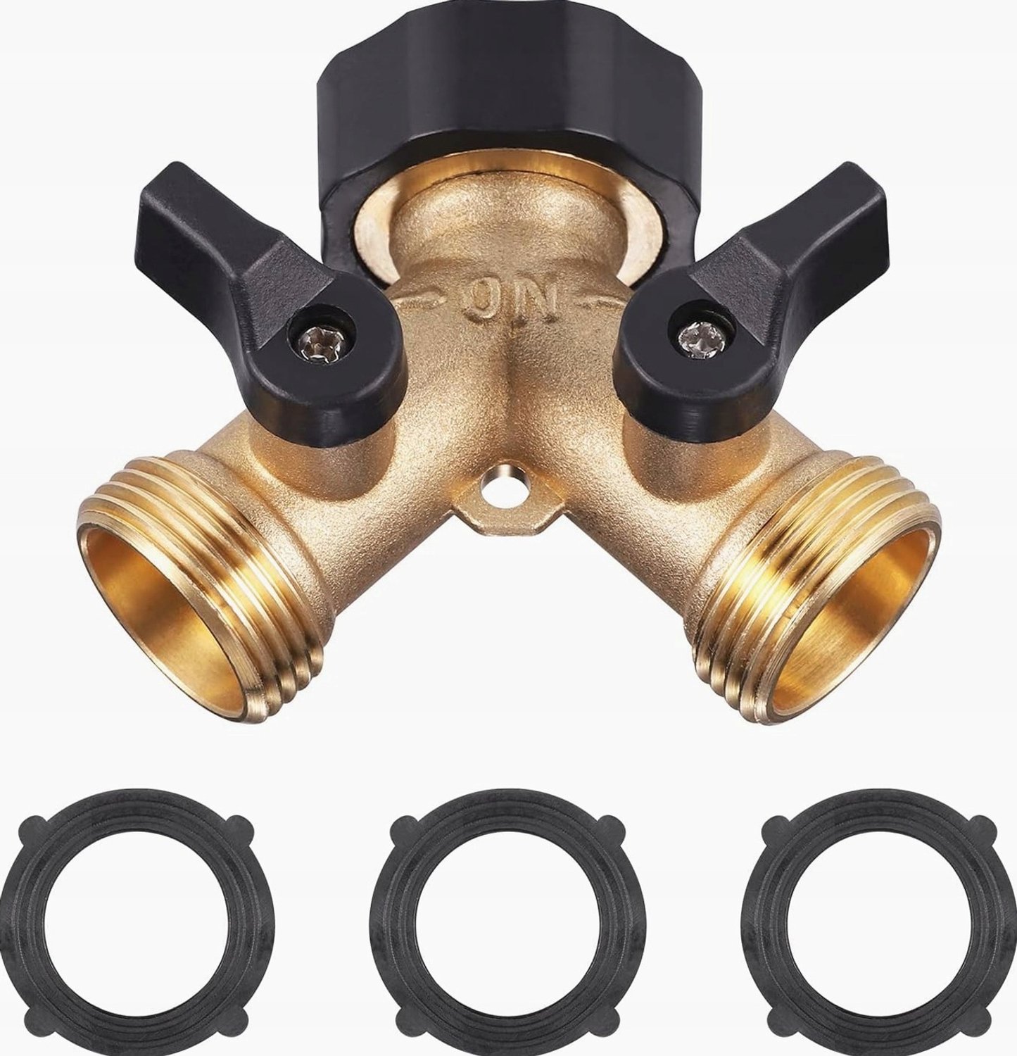 Dubbele Kraanverdeler Messing 3/4 Inch Y-Adapter Tuinslang