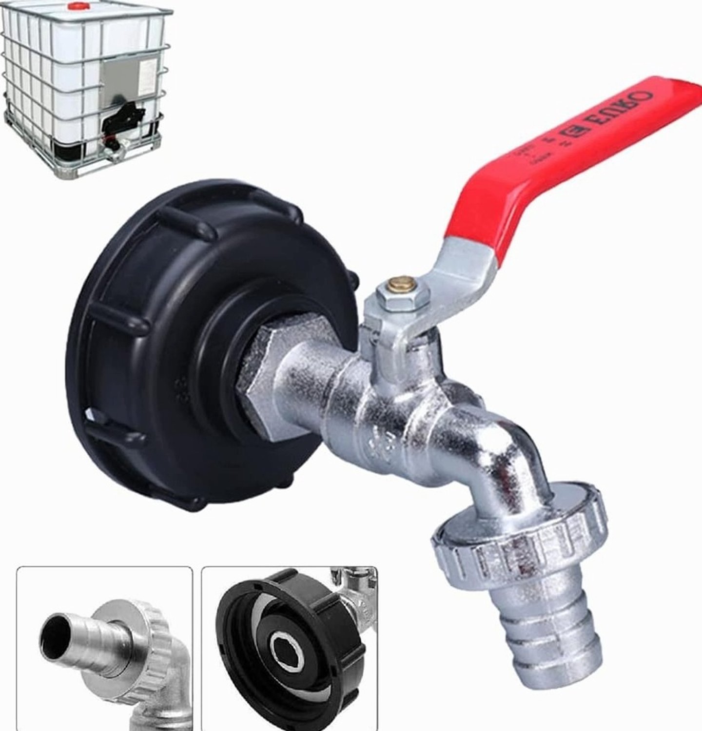 Kraan Adapter voor Watertank - 1/2" Uitlaat - Tuin