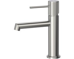 Krobec Stainless Steel Basin Tap for Bathroom, Cold and Hot Water, Single Lever Mixer Tap for Basin Modern Elegant - ShopVlot