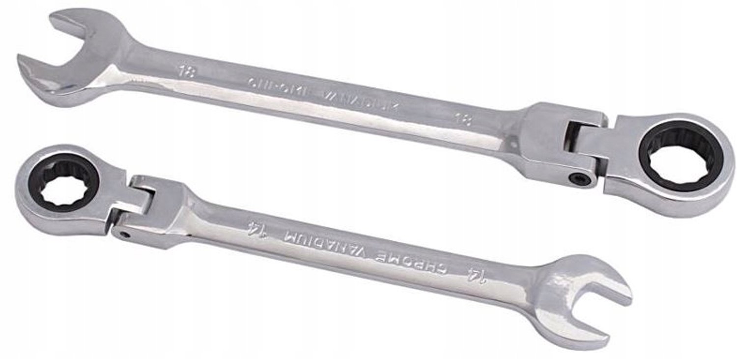 Knikringsteeksleutel 13 mm met Ratel - Chrome Vanadium Staal