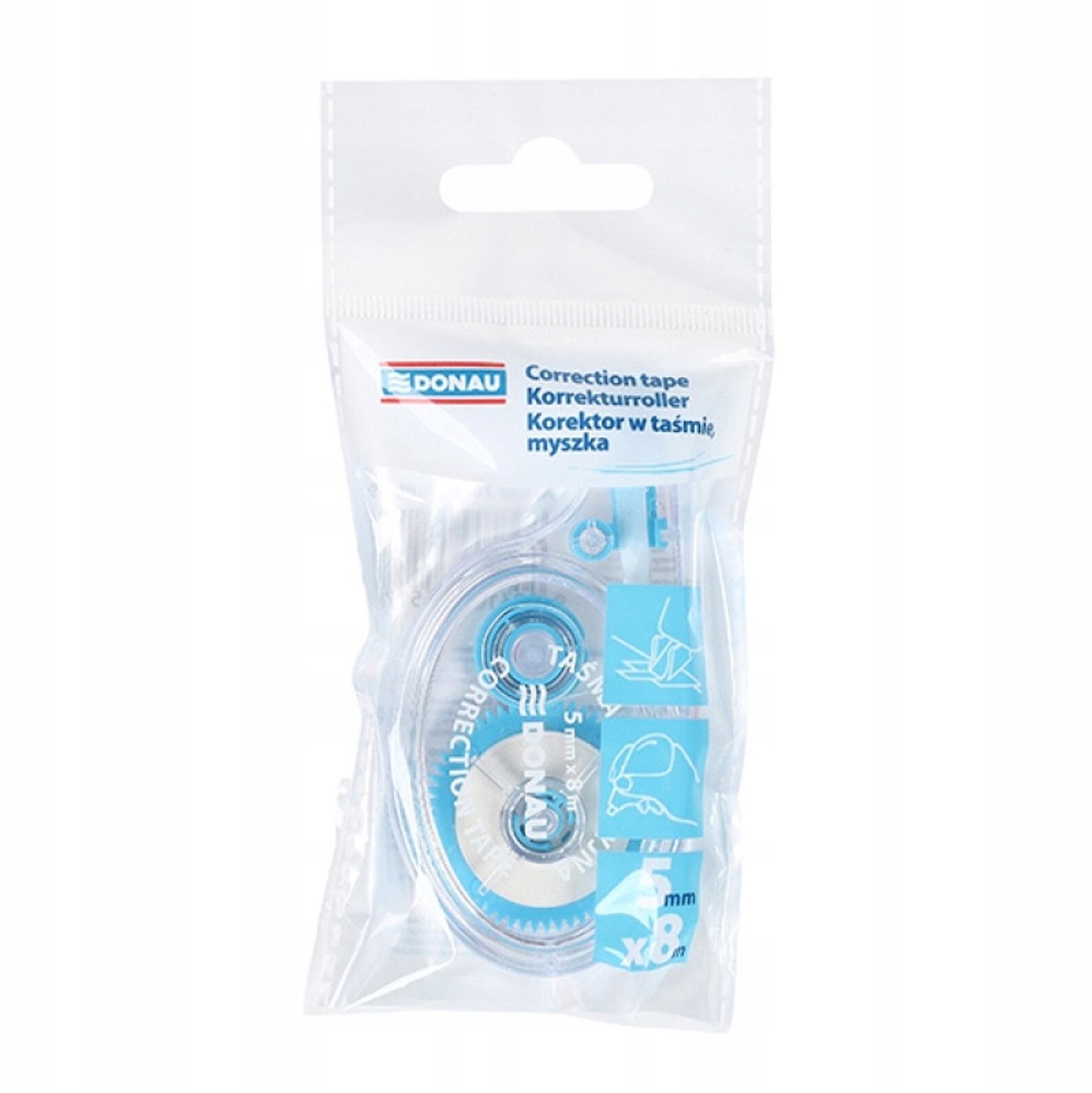 Donau Correctietape Muis - 5mm x 8m - Eenvoudig en Dekkend