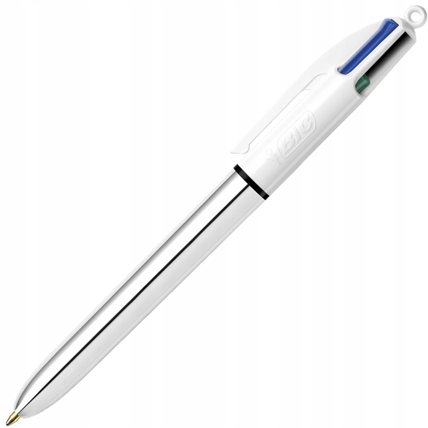 BIC 4 Kleuren Pen Shine Silver - Vloeiend Schrijven