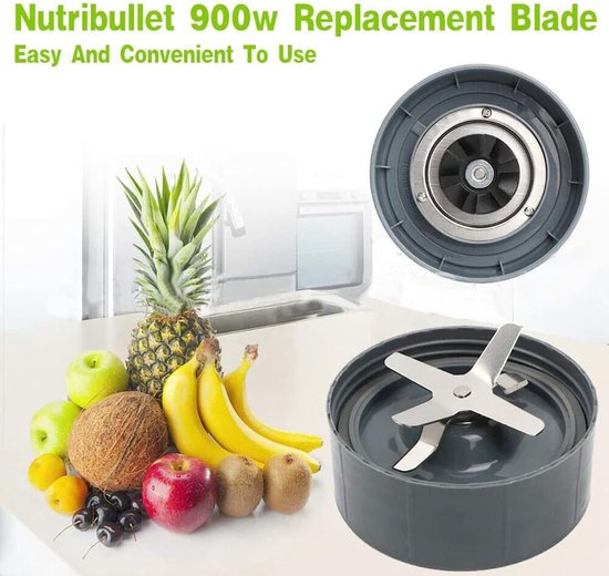 Dailygoods- Extractor Blade Vervangend - Geschikt voor NutriBullet 600W/Pro 900W - Roestvrij Staal - Inclusief Ringen/Pads/Wielen - Eenvoudig te Insta — afbeelding 2
