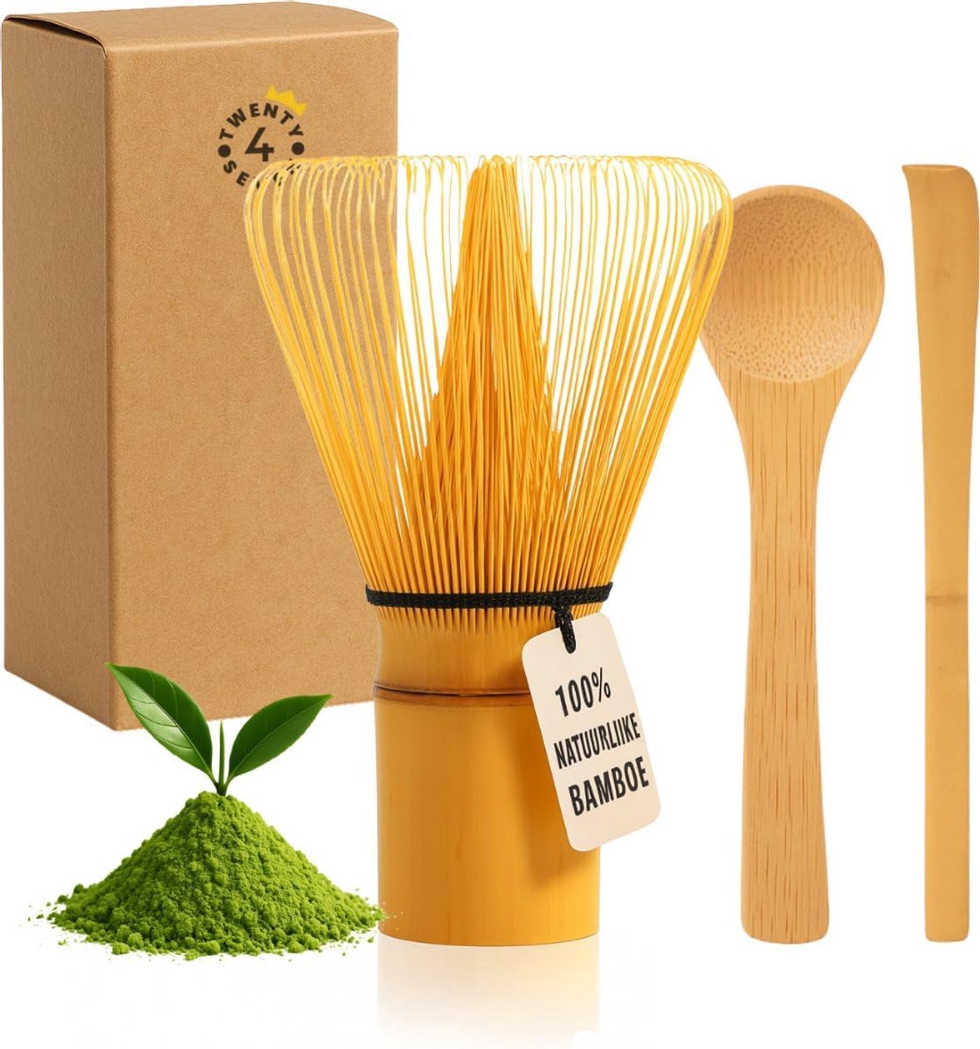 Twenty4seven Matcha Beater Set - Suitable for Powder & Tea - Starter Kit - Bamboo Bowl or Tea Accessories - ShopVlot