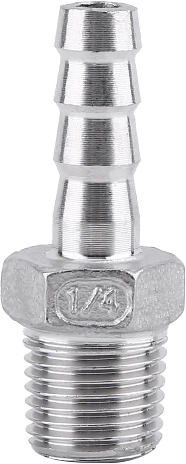 Dailygoods - Slangpilaarfittingen - Roestvrij staal - Watergasvloeistof verbinding - 1/8" tot 3/4" - Adapter voor pijpfitting - Geschikt voor huis...