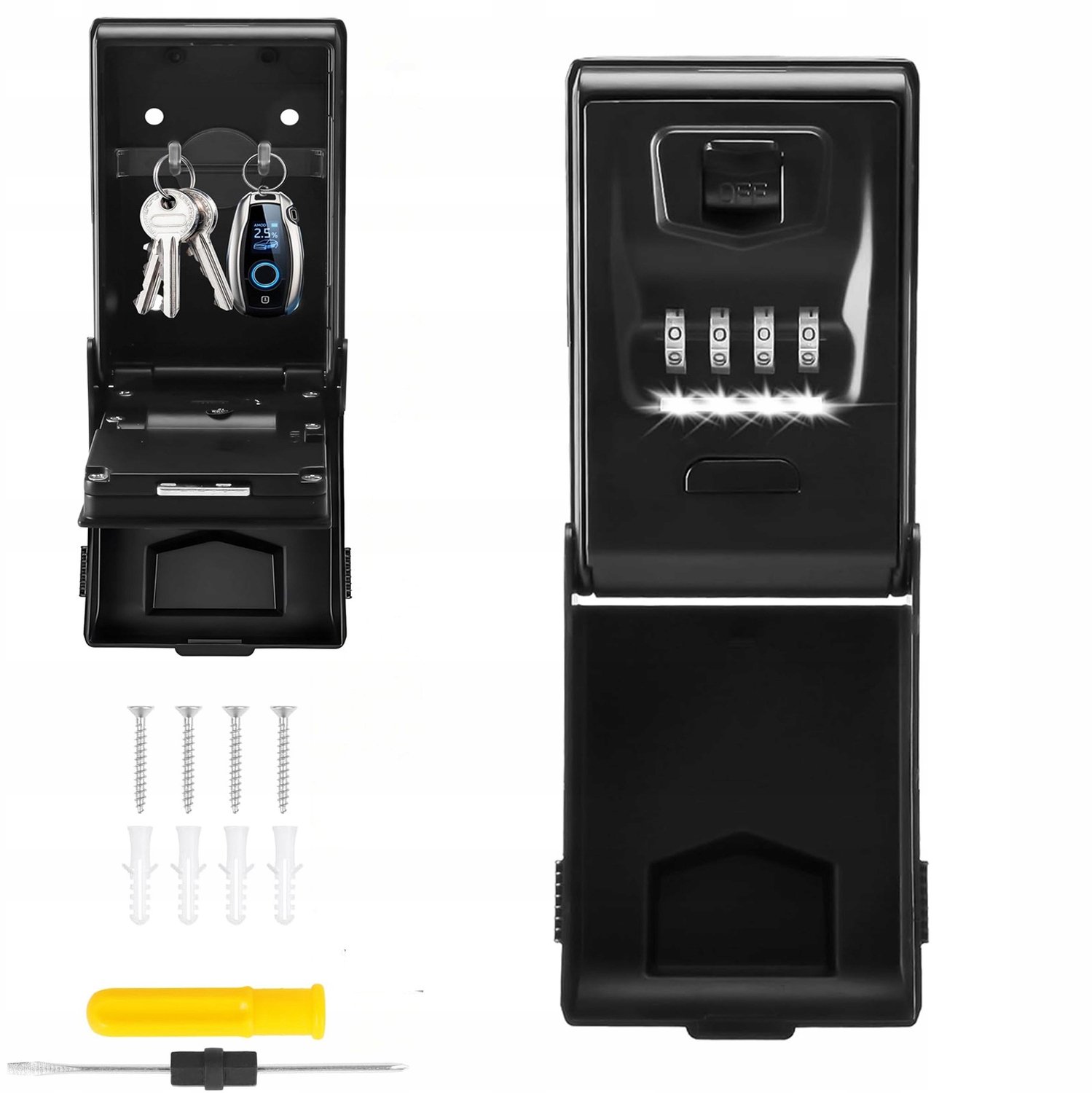 Waterproof Sleutelkluis met Cijferslot - Compact Zwart