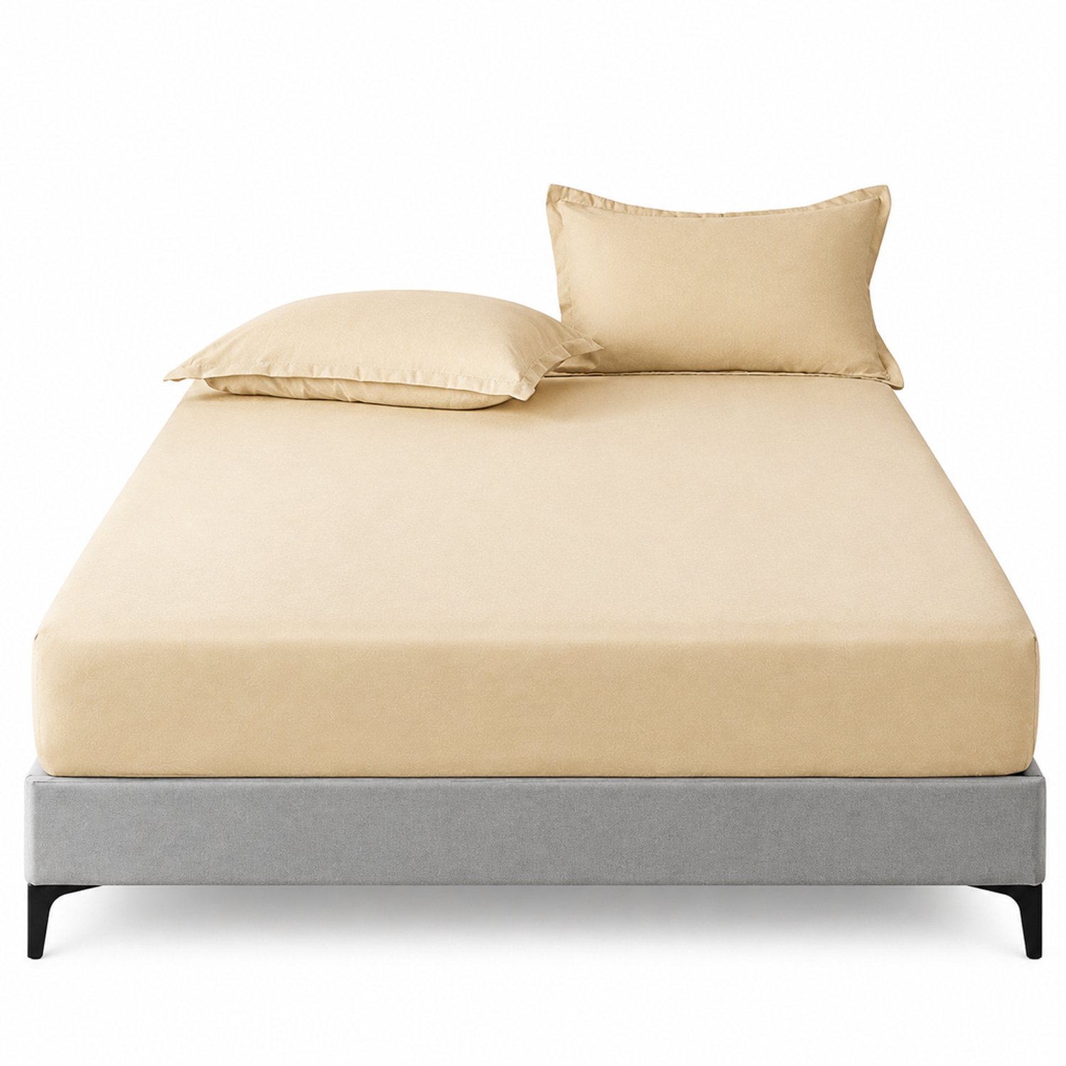 SWGOTA Beige hoeslaken van polyester, effen beddengoed met omsluitende vorm