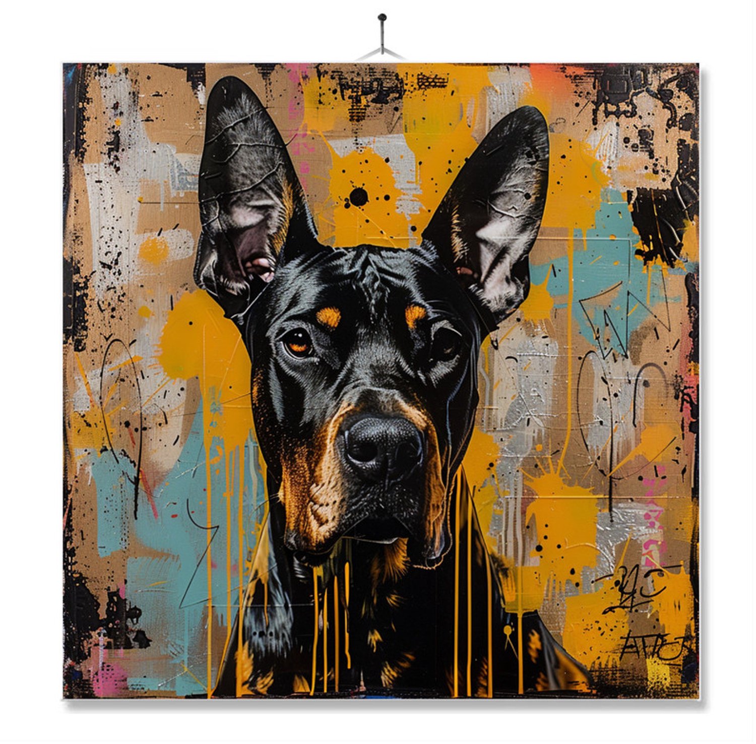MC Living Tegel Met Opdruk | Geschenk | Art | Kunst | Dobermann Ontwerp 2
