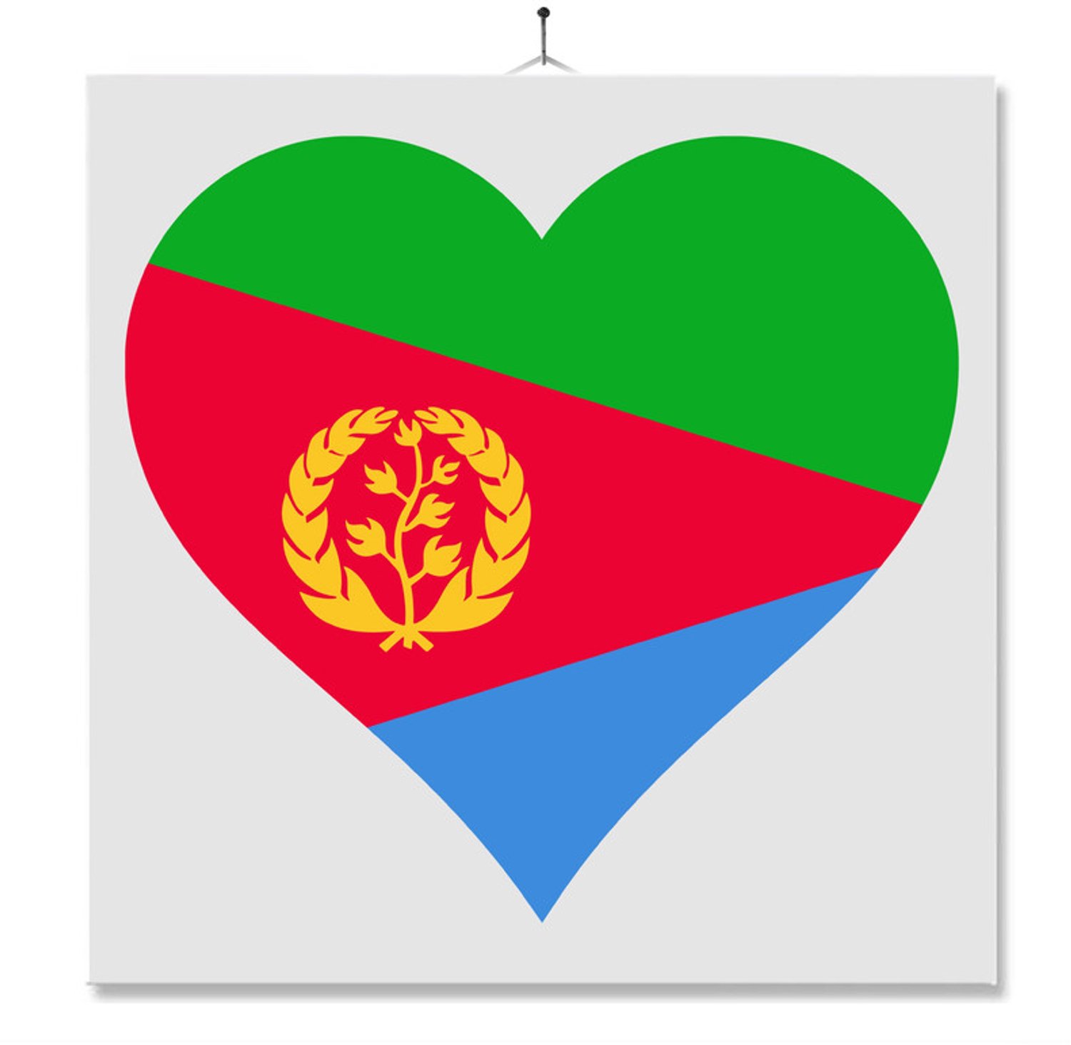 MC Living Tegel Met Opdruk | Hart | Vlag | Eritrea Multi-Color