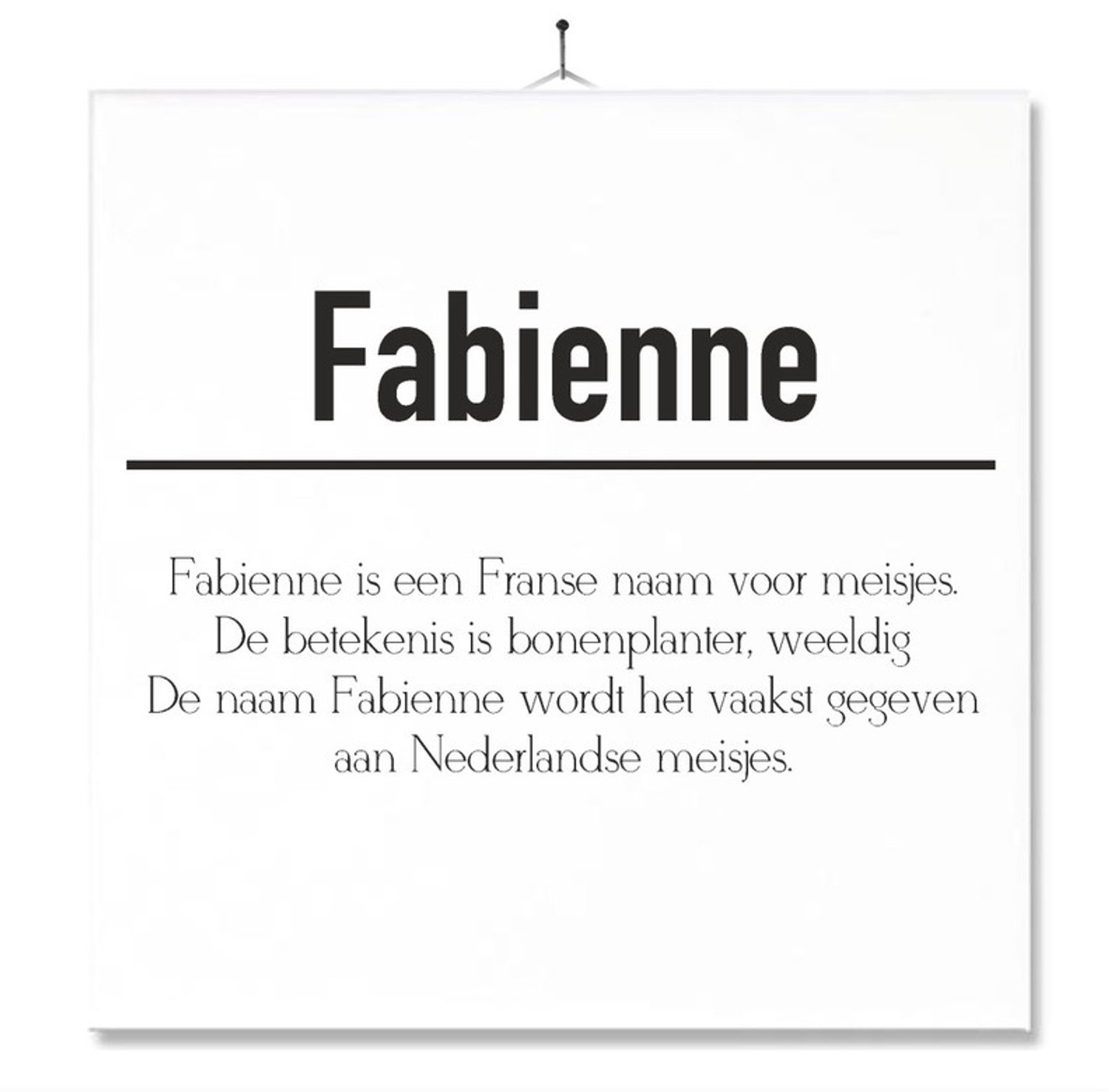MC Living Tegel Met Opdruk | Betekenis | Kado | Cadeau | Met Naam - Fabienne Multi-Color