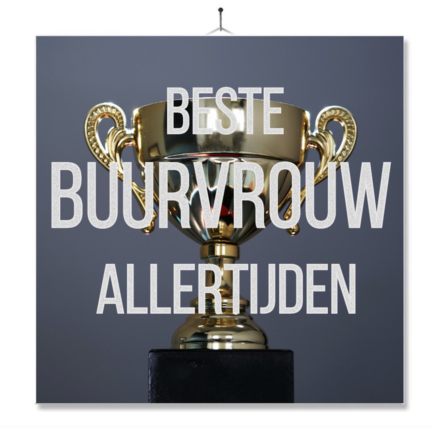MC Living Tegel Met Opdruk | Verjaardag kado | Toilet WC | Beste buurvrouw allertijden Multi-Color