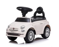 Fiat 500 Loopauto 1 tot 3 jaar – Officieel Gelicentieerde Fiat Loopauto met Claxon & Opbergvak – Binnenspeelgoed Peuter met Blokstandaard & Cadeaubox – Wit
