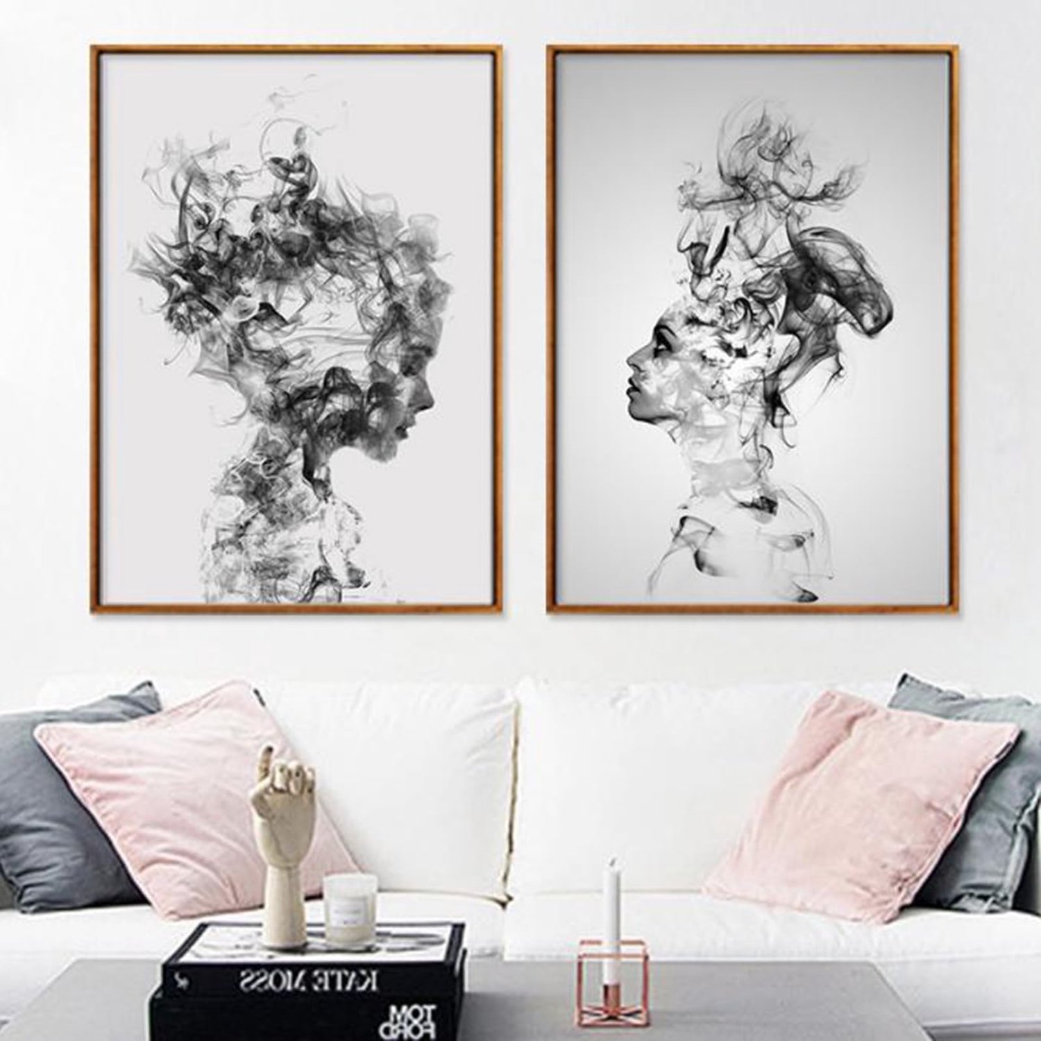 Abstract Art Poster in Modern Zwart-Wit Motief