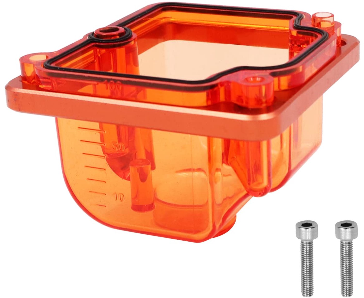 Transparante Onderkant voor PWK Carburetor - Universeel voor Motor, Scooter en ATV - Oranje