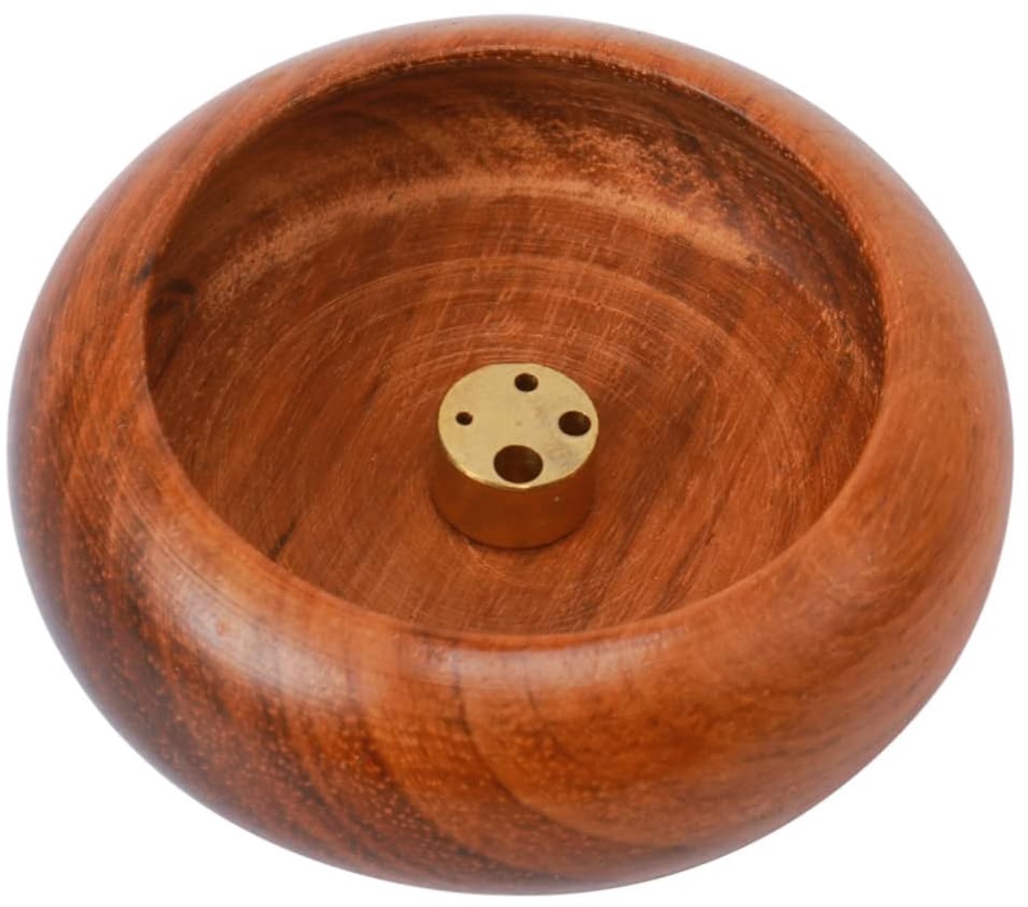 Ronde Houten Wierookhouder met 4 Gaten