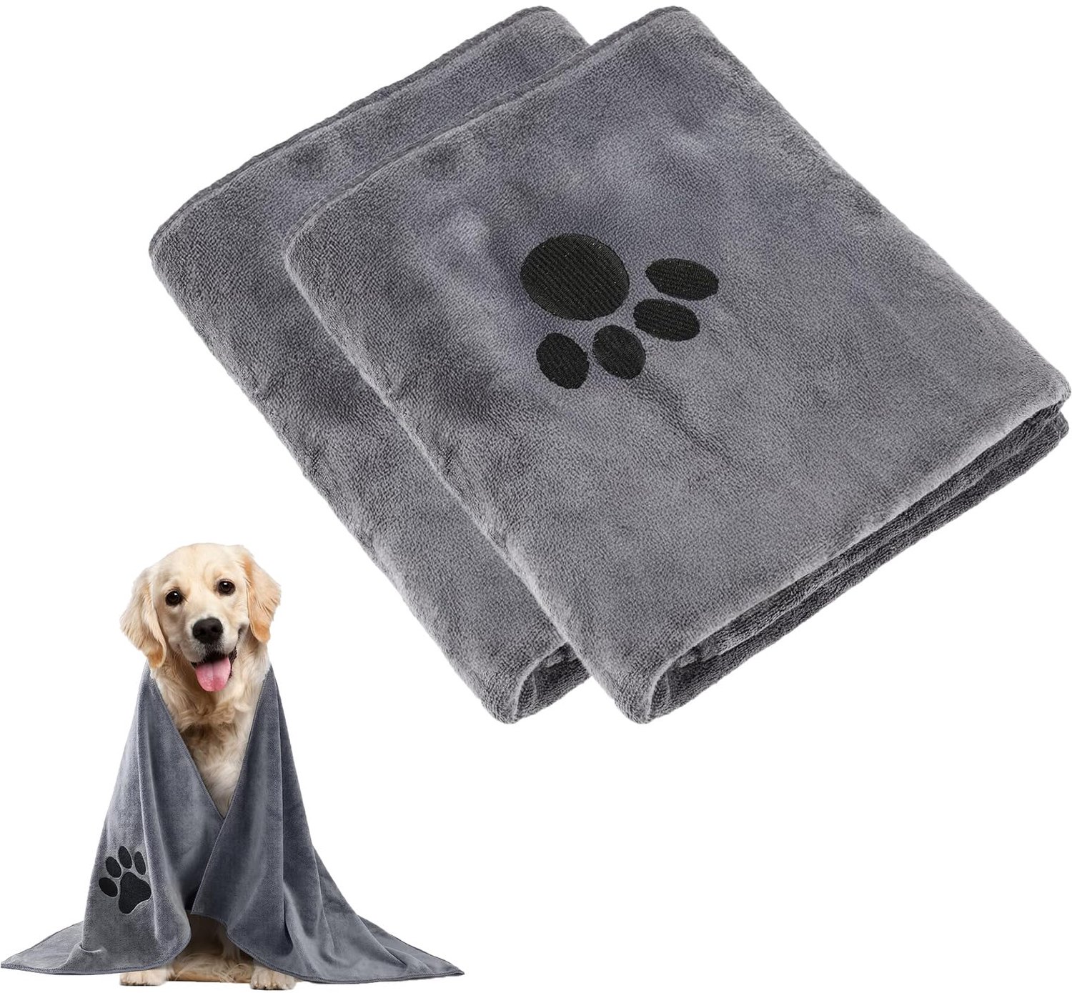 2 Stuks Ultra Absorberende Hondenhanddoeken