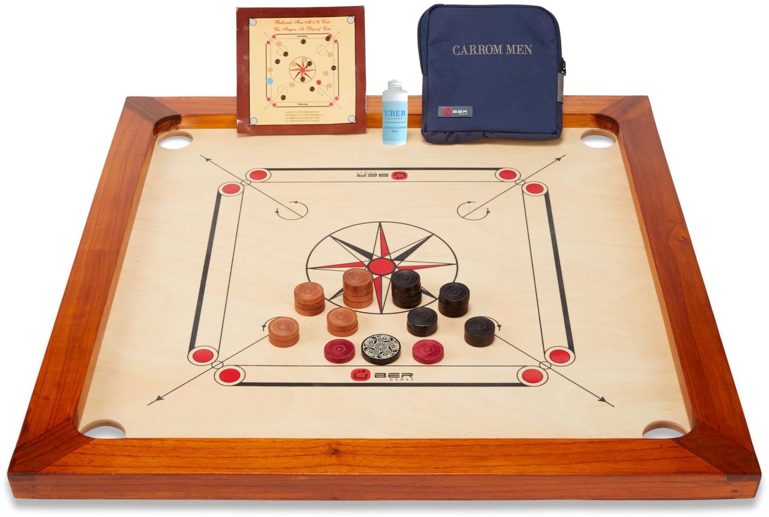 Carrom Bordspel met Houten Schijven