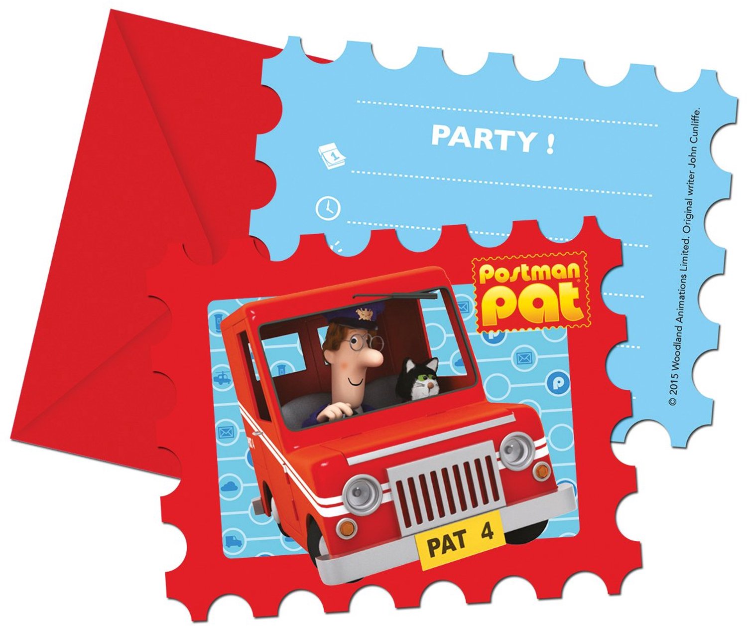 Set van 6 Postman Pat Feestuitnodigingen