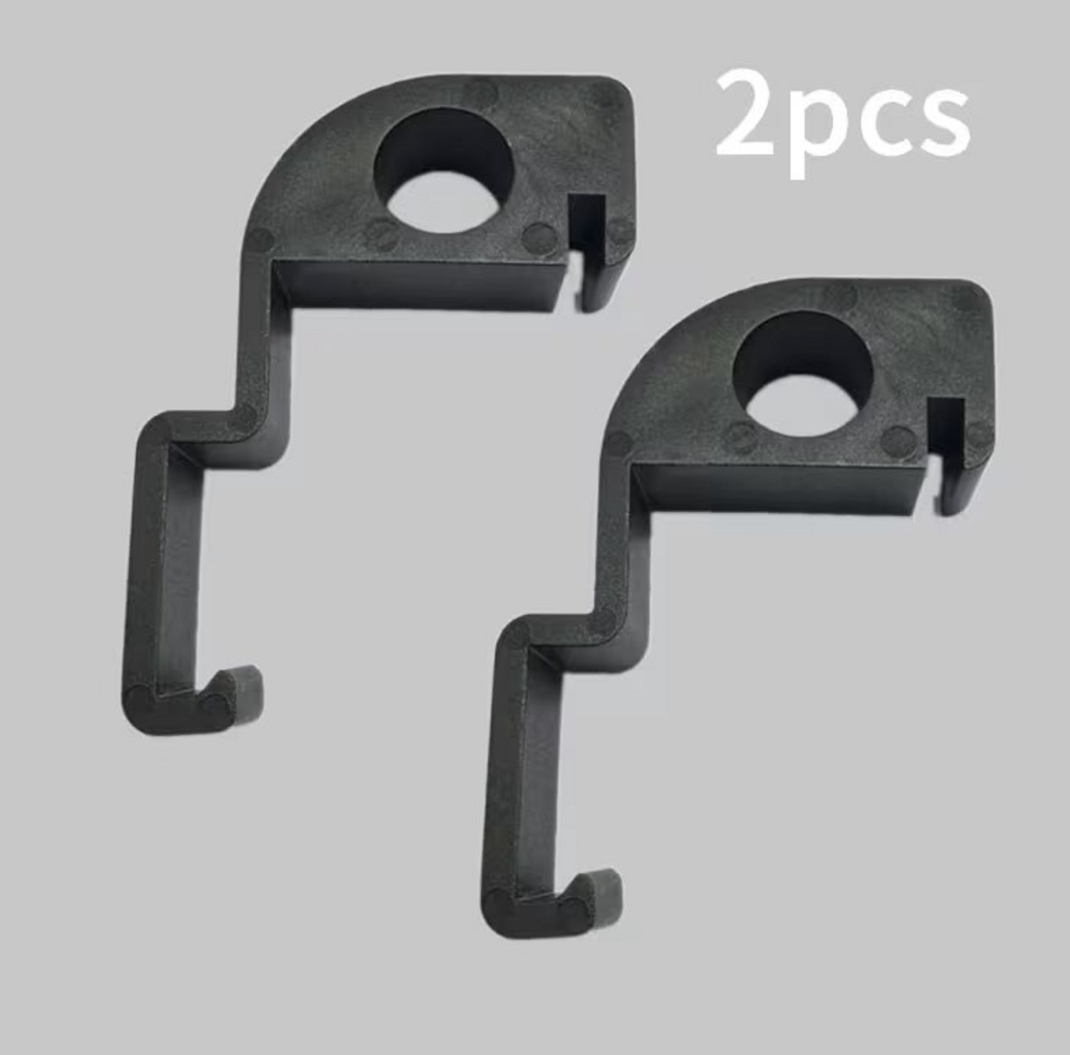 Ventilatieclip voor Afvalcontainer – Set van 2 – Stevige variant - Massief - Zwart