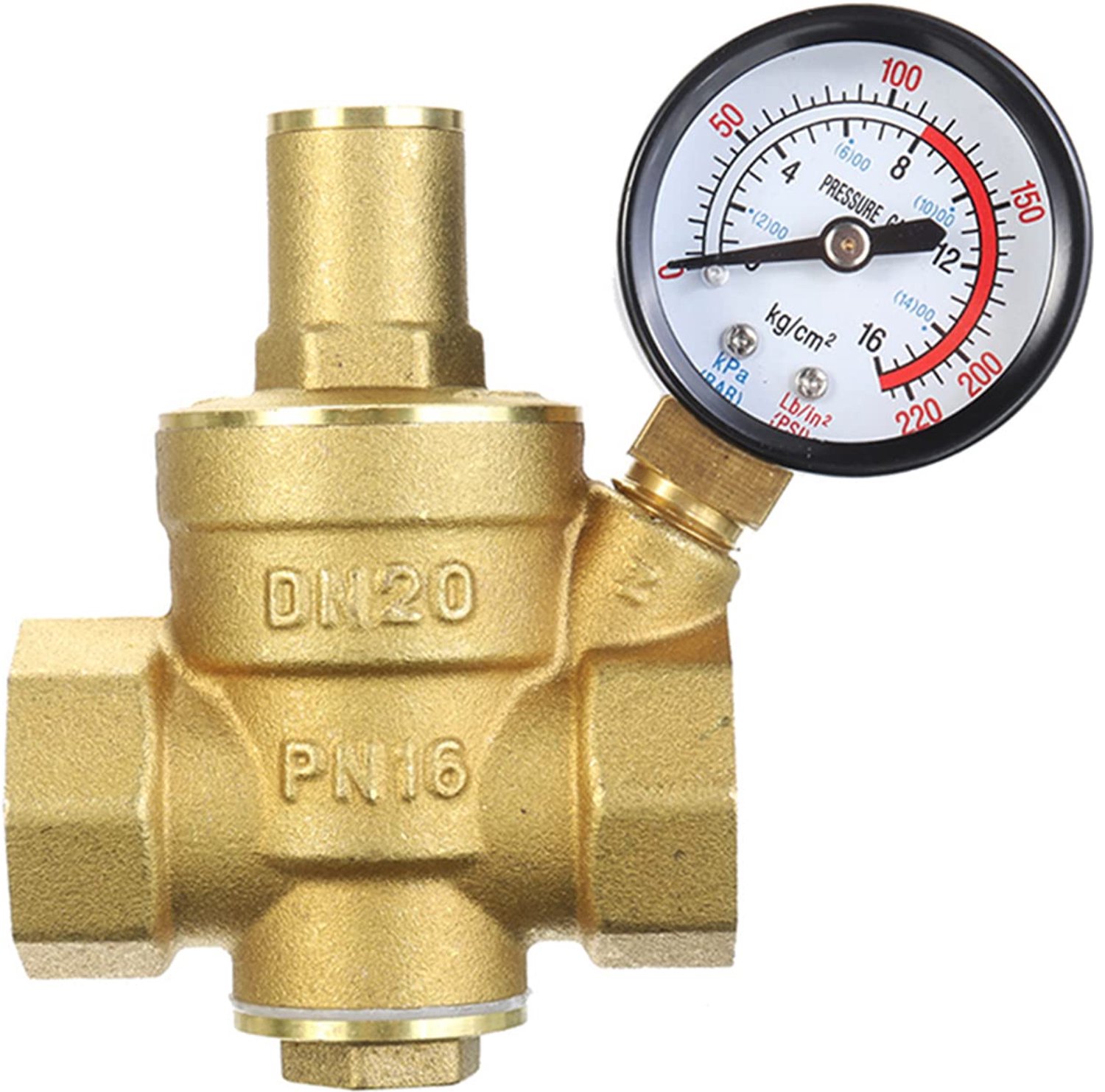 Verstelbare Waterdrukregulator met Drukmeter