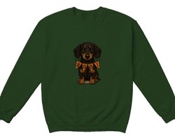 Dachshund Sweater – BOO! – Halloween Outfit – Unisex Sweater voor Dames & Heren – Leuk Cadeau voor Doxie Fans