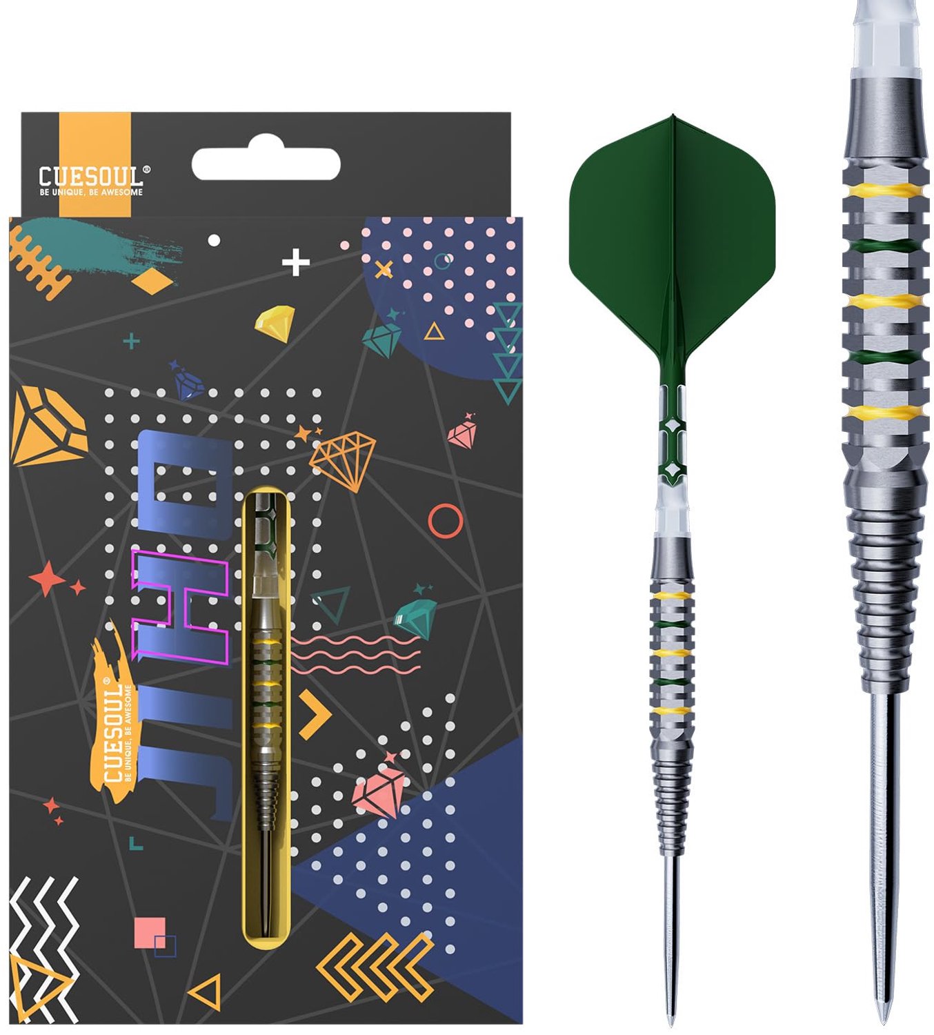 90% Wolfraam Dartset met Stalen Punt en Vluchten
