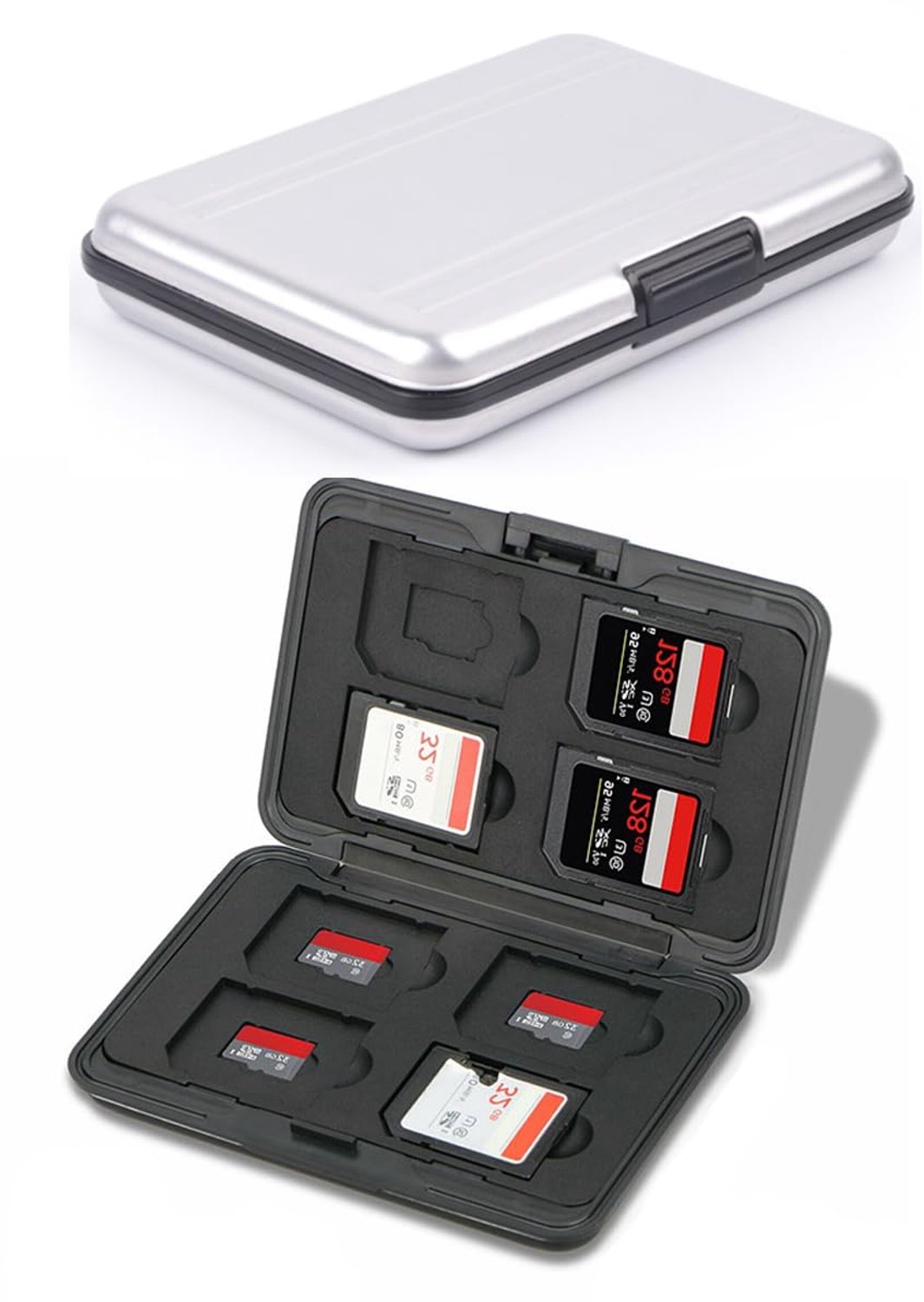 Aluminium Geheugenkaart Case met 16 Slots