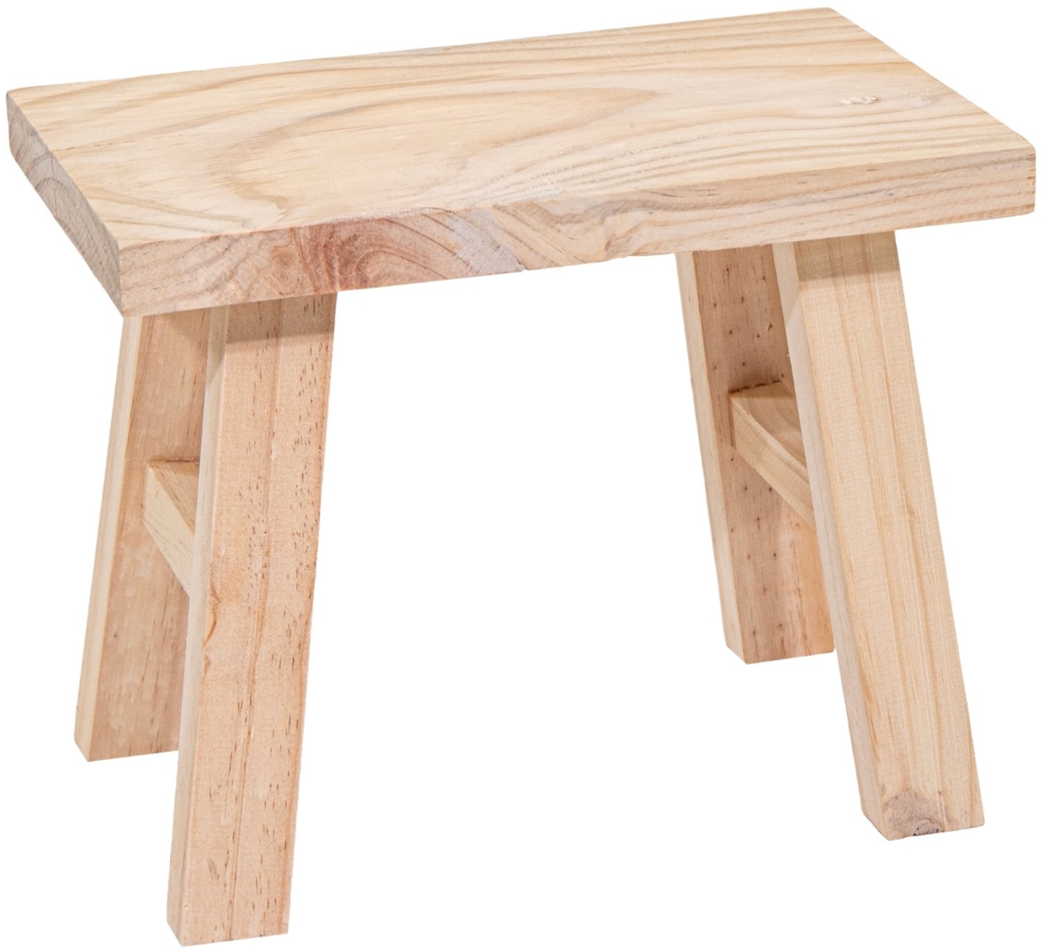 Mega Collections Kruk Senna hout naturel 31 cm houtkleur