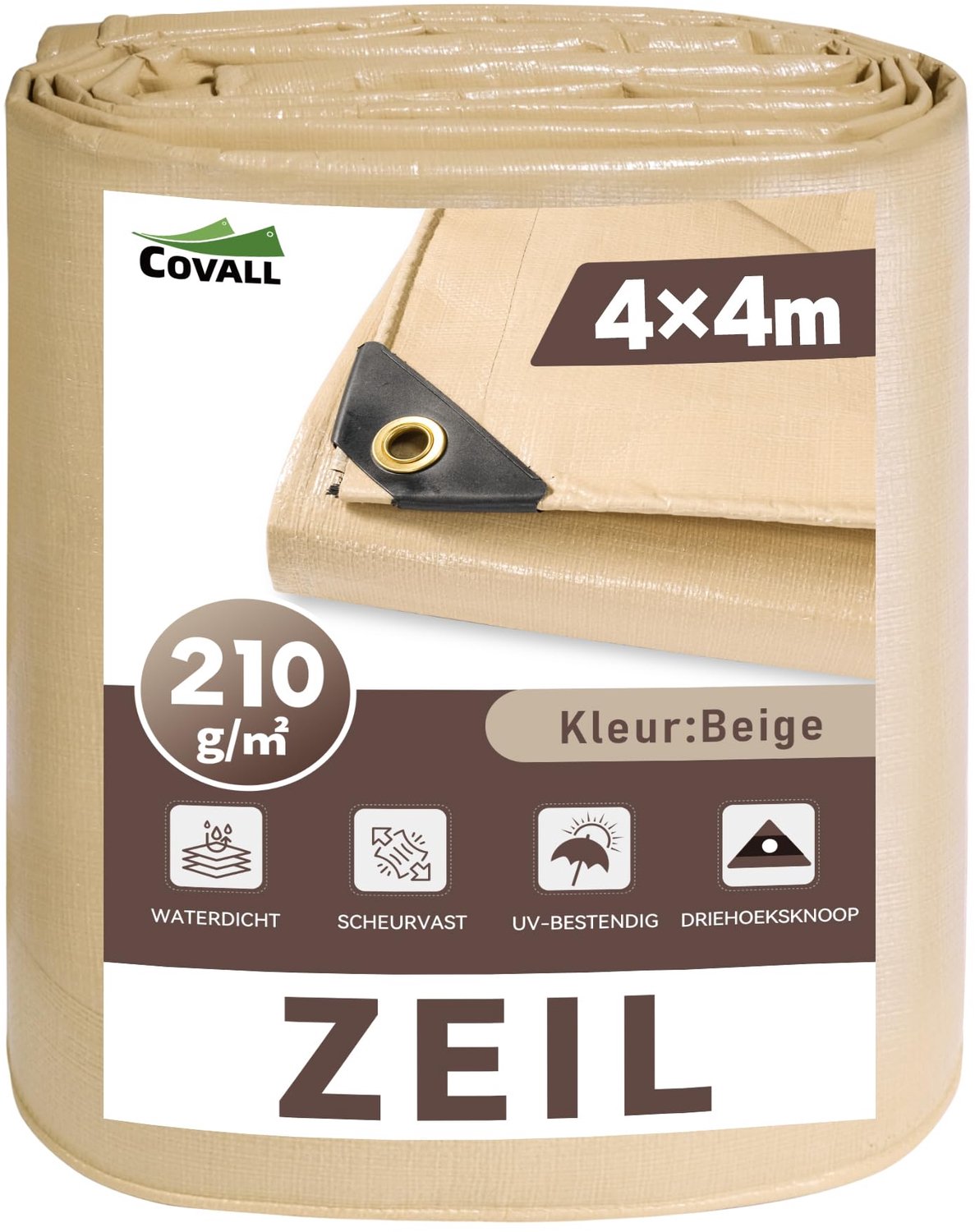 Heavy Duty Zeil 4x4m met Versterkte Ogen