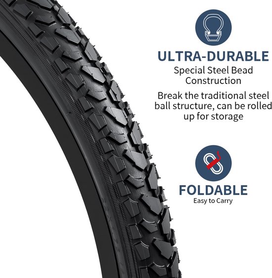 2 Stuks 22 Inch Mountainbike Banden — afbeelding 4