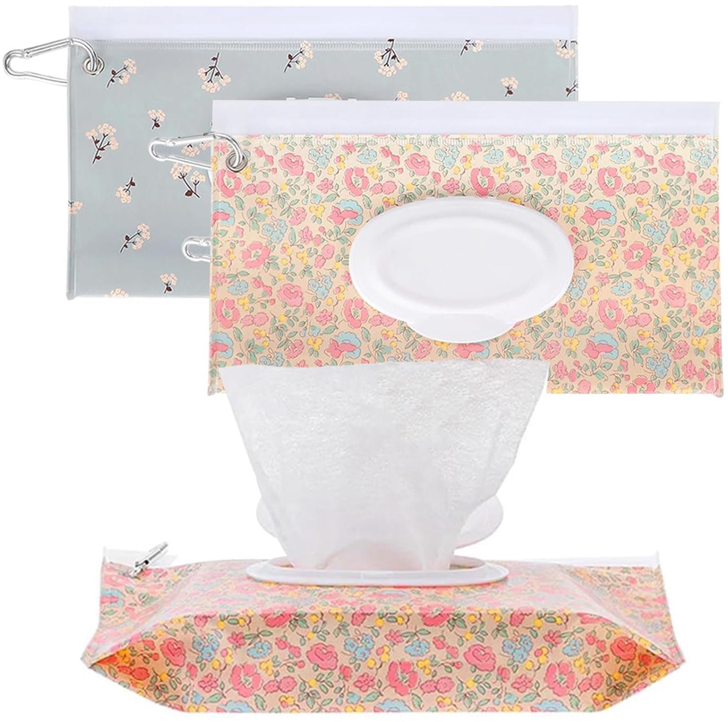 2-Pack Reusable Baby Wipe Dispensers voor Thuis en Reizen