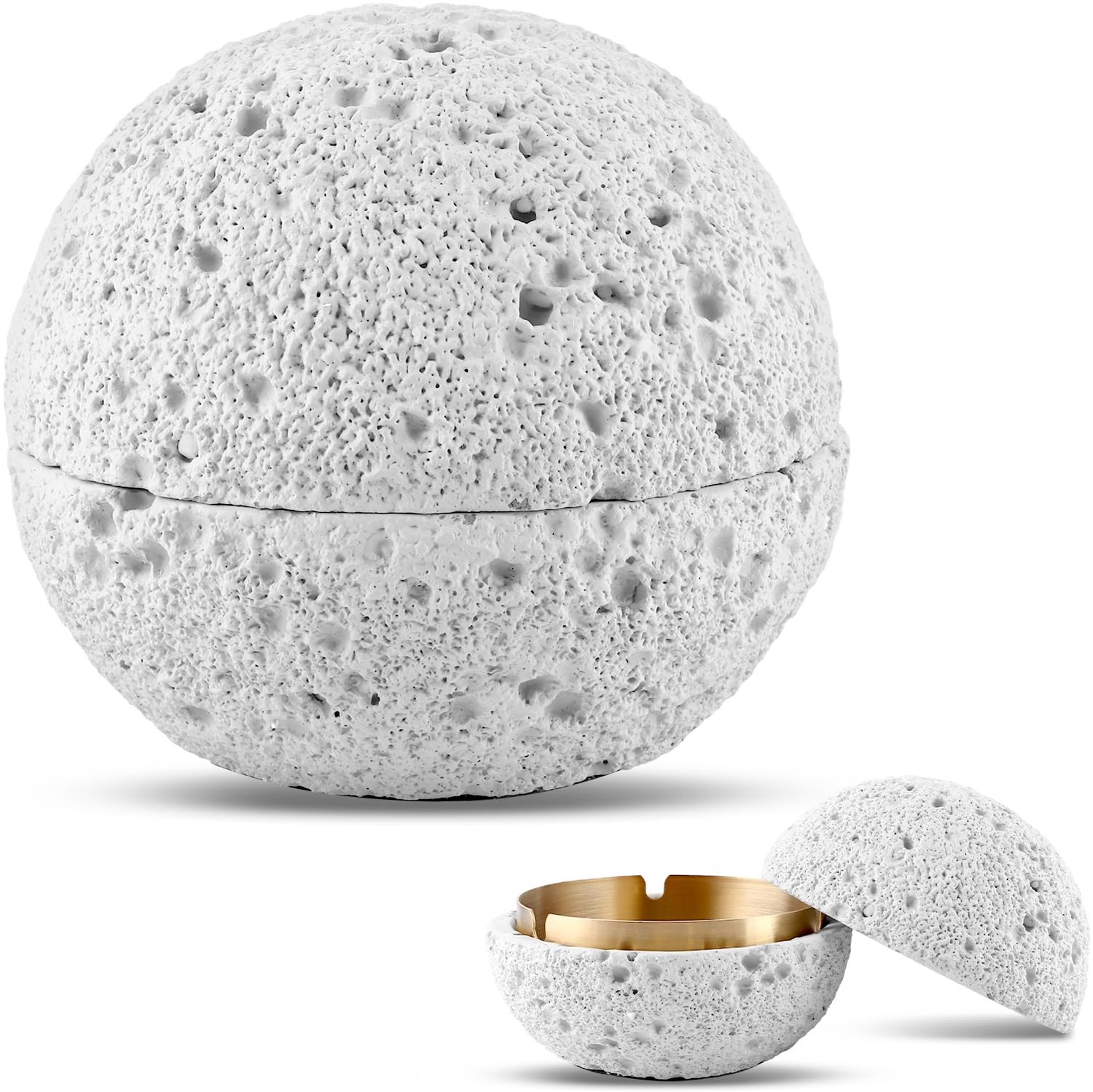 Handgemaakte Betonnen Afvalbak met Deksel