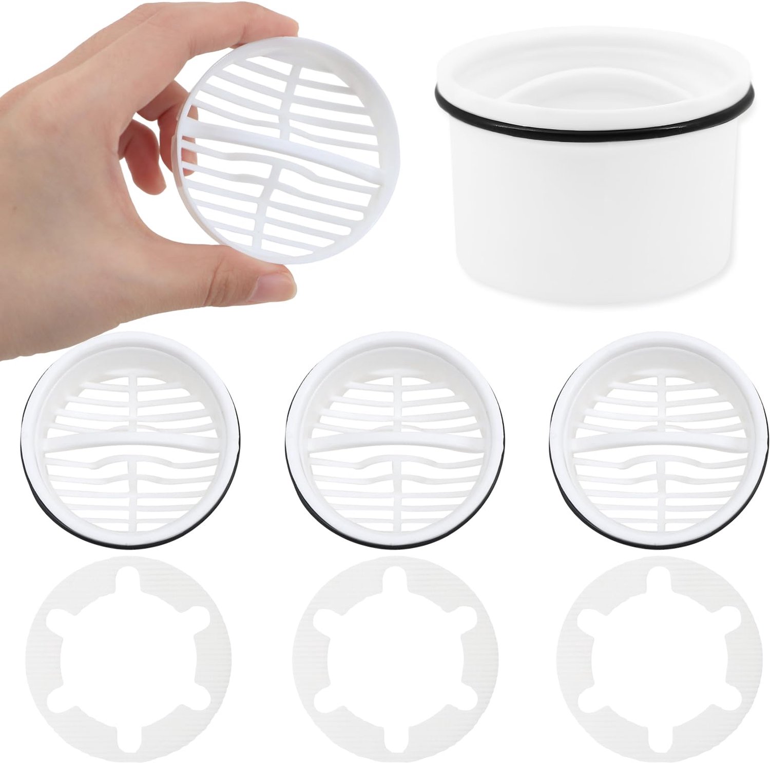 Drie Stuks Douche Haarfilter en Immersietube Set