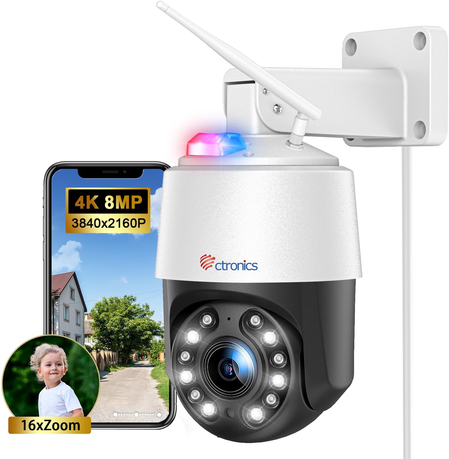 4K Outdoor Camera met 16x Optische Zoom